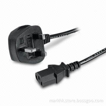 Power Cord in UK Type, Used for Computer Power Connection, with 5A/250V Rated Current/Voltage